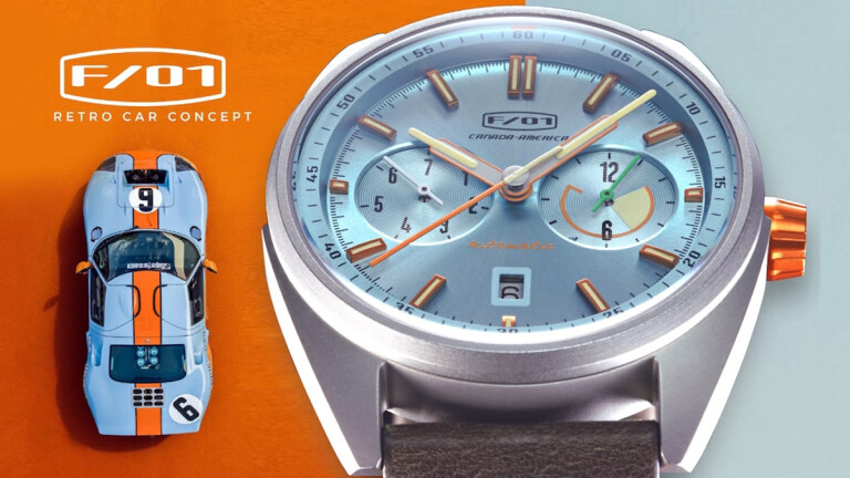 【Kickstarter発】『F/01』レーシングカーを模した腕時計 新品 F/01 Automatic Watch｜70年代のレーシングカーのような腕時計