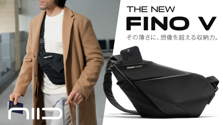 NIID FINO V 多機能スリングバッグ Gray 右掛け NIID FINO V 多機能スリングバッグ Gray 右掛け